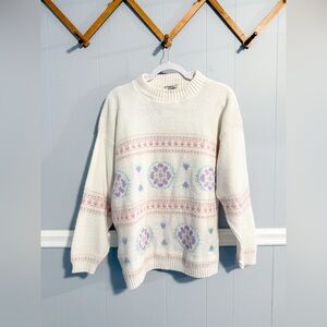 Vintage Pastel Pattern Sweater